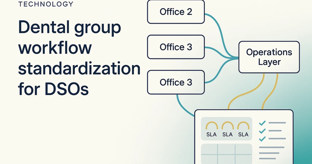 Dental Group Workflow Standardization for DSOs