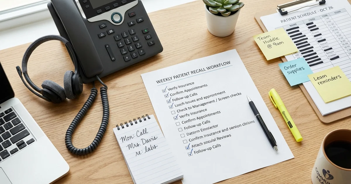 Front Desk Recall Workflow: A Simple Weekly Routine That Works