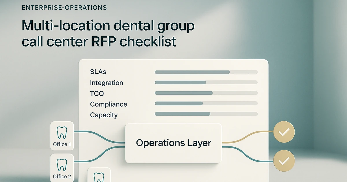 Multi-Location Dental Group Call Center RFP Checklist