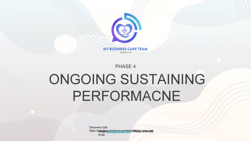 Ongoing sustaining performance