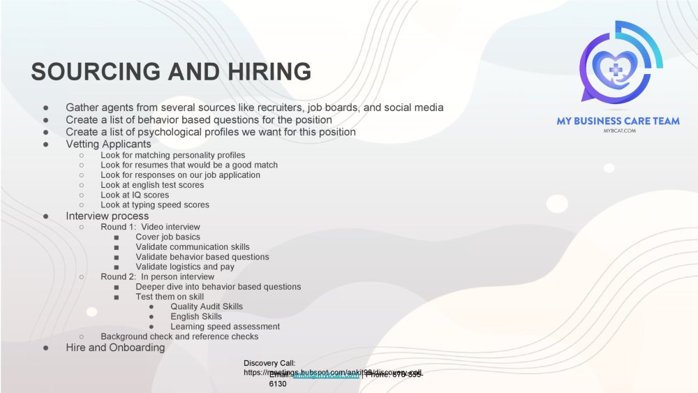 Sourcing and hiring