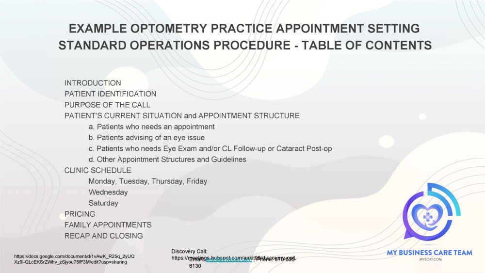 Optometry Practice Appointment