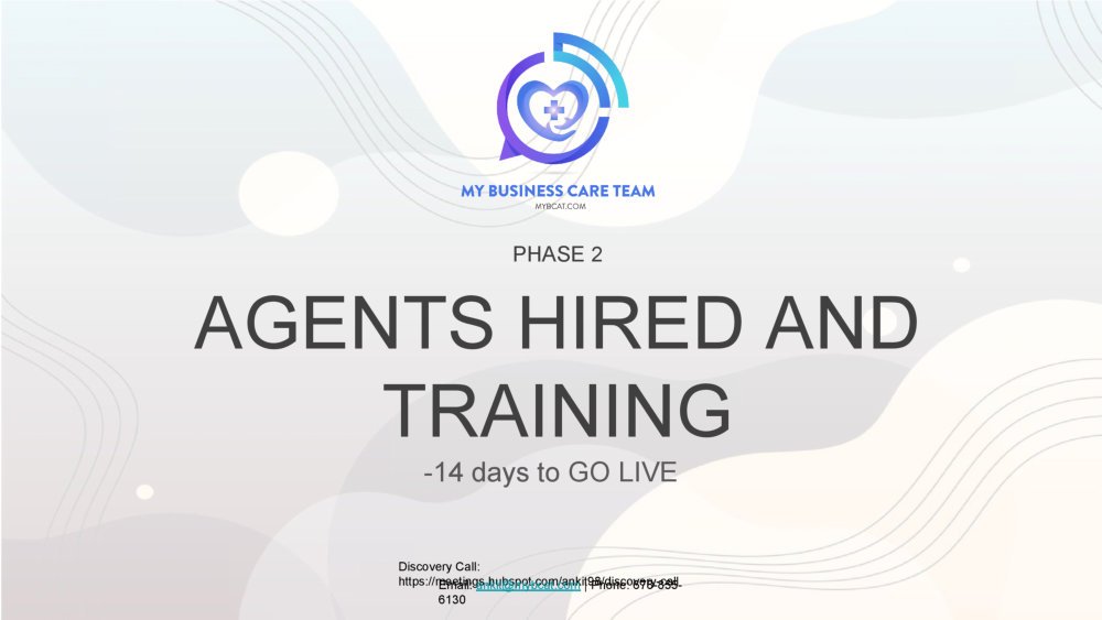 Agents Hired and Training